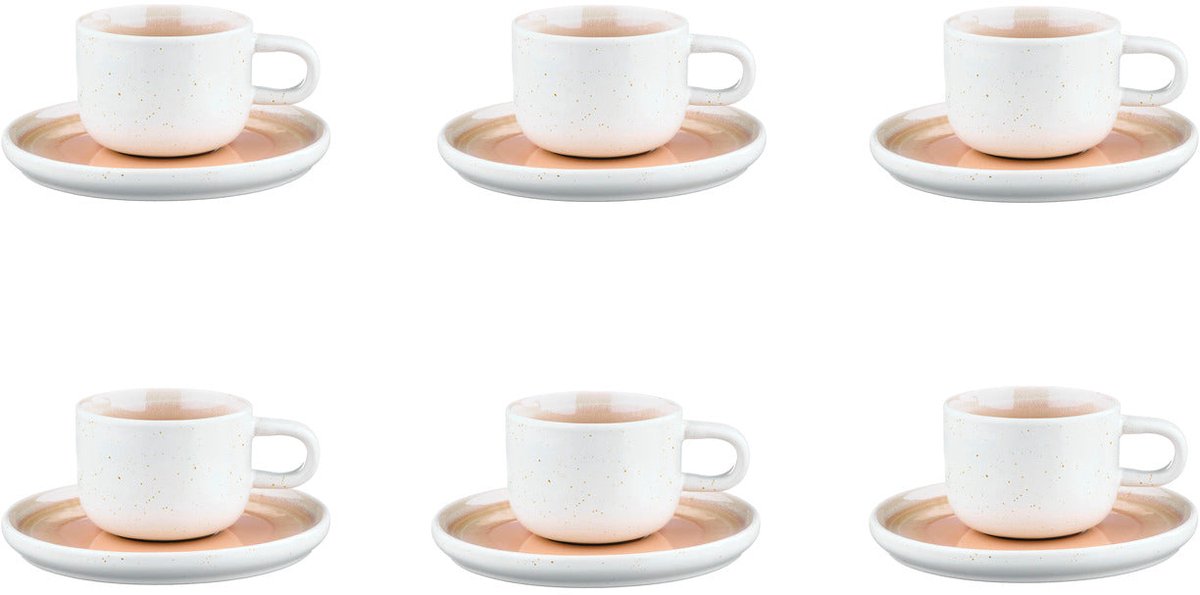 Kopje 20cl et soucoupe Ø15cm OXYGEN - 12 stuks - Powder pink
