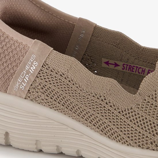 Skechers Slip-ins : Mocassins femme Seager beiges - Pointure 38 - Confort Extra - Mousse à mémoire de forme