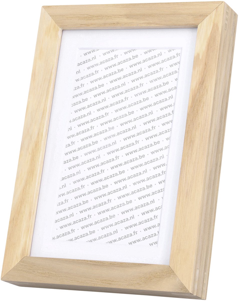 Acaza Fotolijst - Fotokader - Fotolijst 10x15 cm - Fotokader 10x15 cm - Essenhout - Naturel - Fotolijsten - Fotolijstje