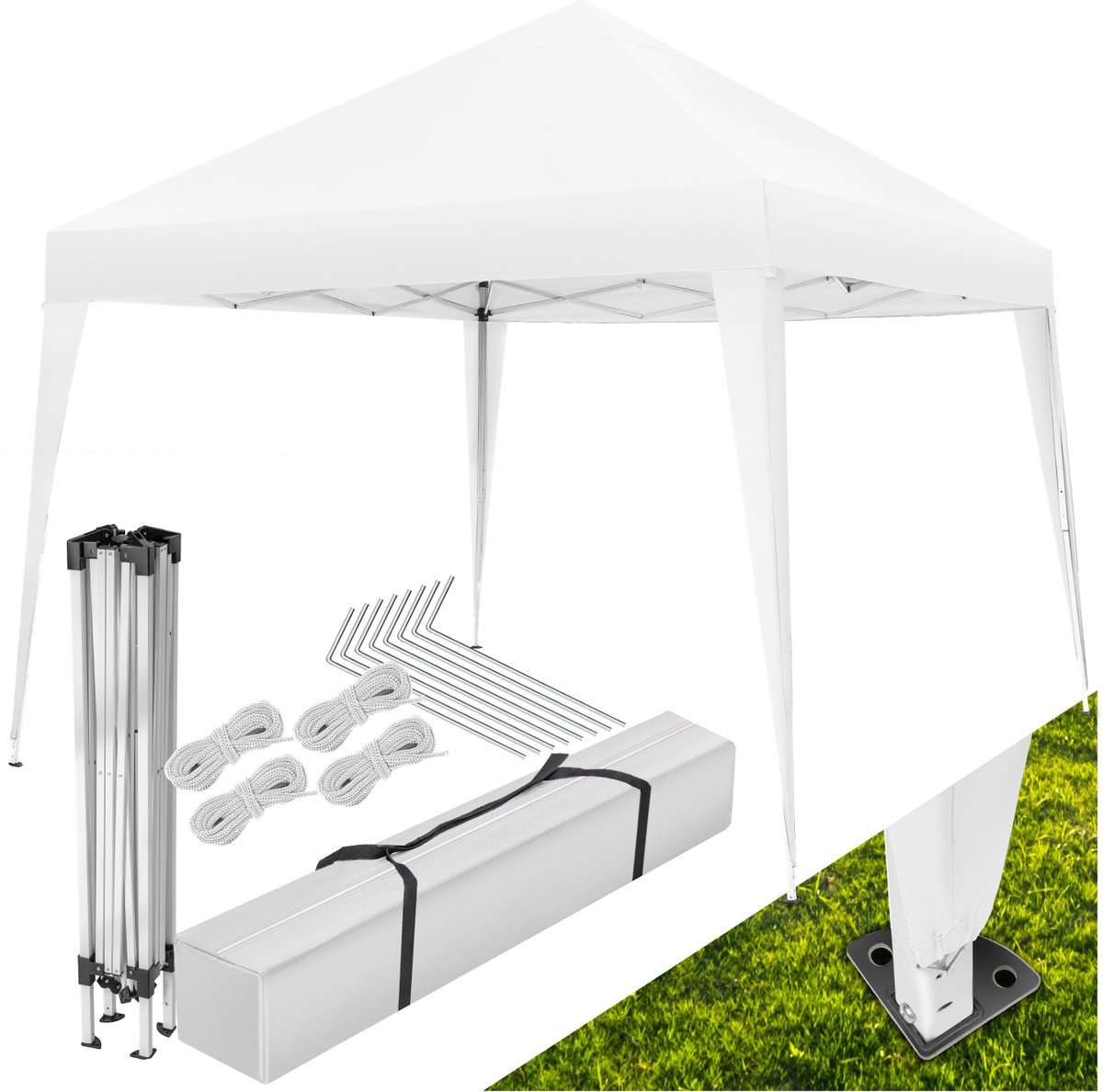 tectake® -Tuinpaviljoen Linosa opvouwbaar 3x3m - wit