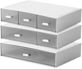 Unyqoos® Bureau-oplossing met 6 Lades, Stapelbare Organisator voor Kantoor en Persoonlijke Benodigdheden