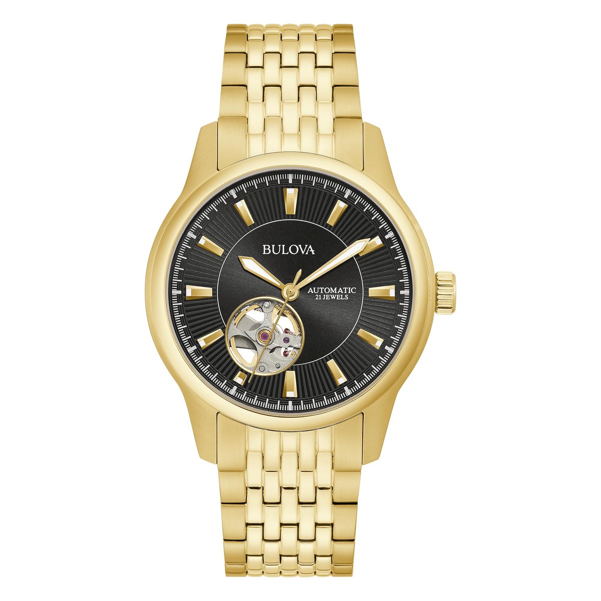 Bulova Open Heart 97A168 Horloge - Staal - Goudkleurig - Ø 40 mm