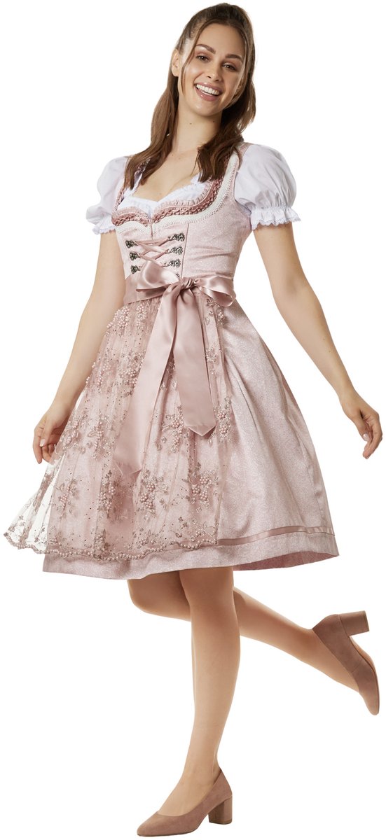 dressforfun - Vrouwenkostuum midi-dirndl Hannah - 38 - Verkleedkleding Oktoberfest - Duitse Jurk - Feestkleding - Klederdracht - Feest - Partykleding
