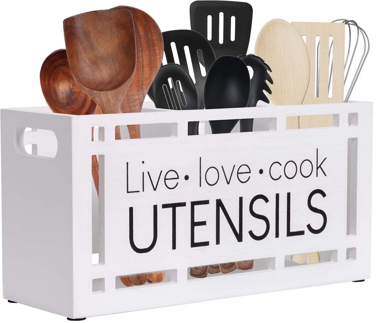 Unyqoos® Keuken Organizer met Drie Compartimenten voor Efficiënte Opslag en Decoratie