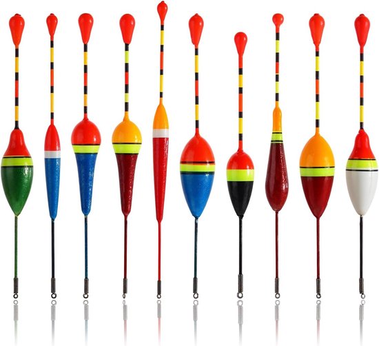 Foto: 10 stuks dobbers voor forelvissen visstop en vlotterset voor verschillende vissoorten visaccessoires