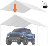Bol.com Carport Overkapping 3 X 6 M Slijtvast Waterdicht Zeil met Uv-Bescherming Eenvoudige Installatie met 40 Rubberen Spanners... aanbieding