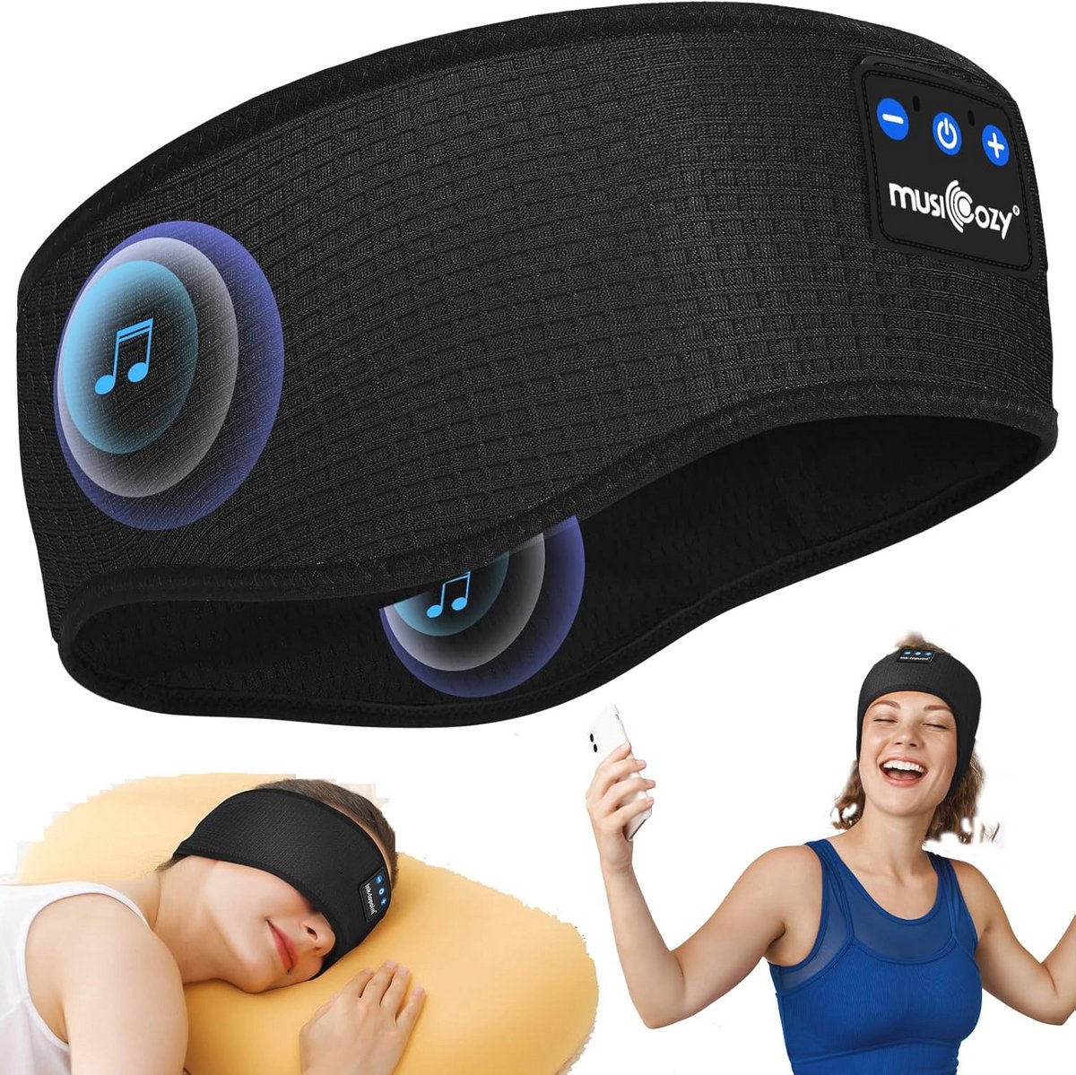 Draadloze Slaap-hoofdtelefoon met HD-geluid en Sporthoofdband - Multifunctioneel 3-in-1 Gadget voor Slaap en Training