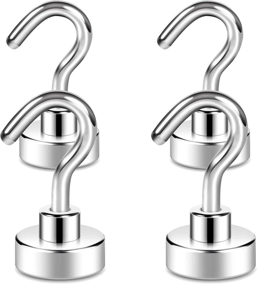 Extra sterke magnetische haken voor koelkast en plafond, 22 lbs, 4 stuks