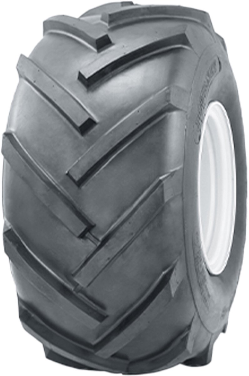 13x5.00-6 band met open midden, noppen en rotovator-profiel voor de landbouw, gemonteerd op een 25 mm kogellager
