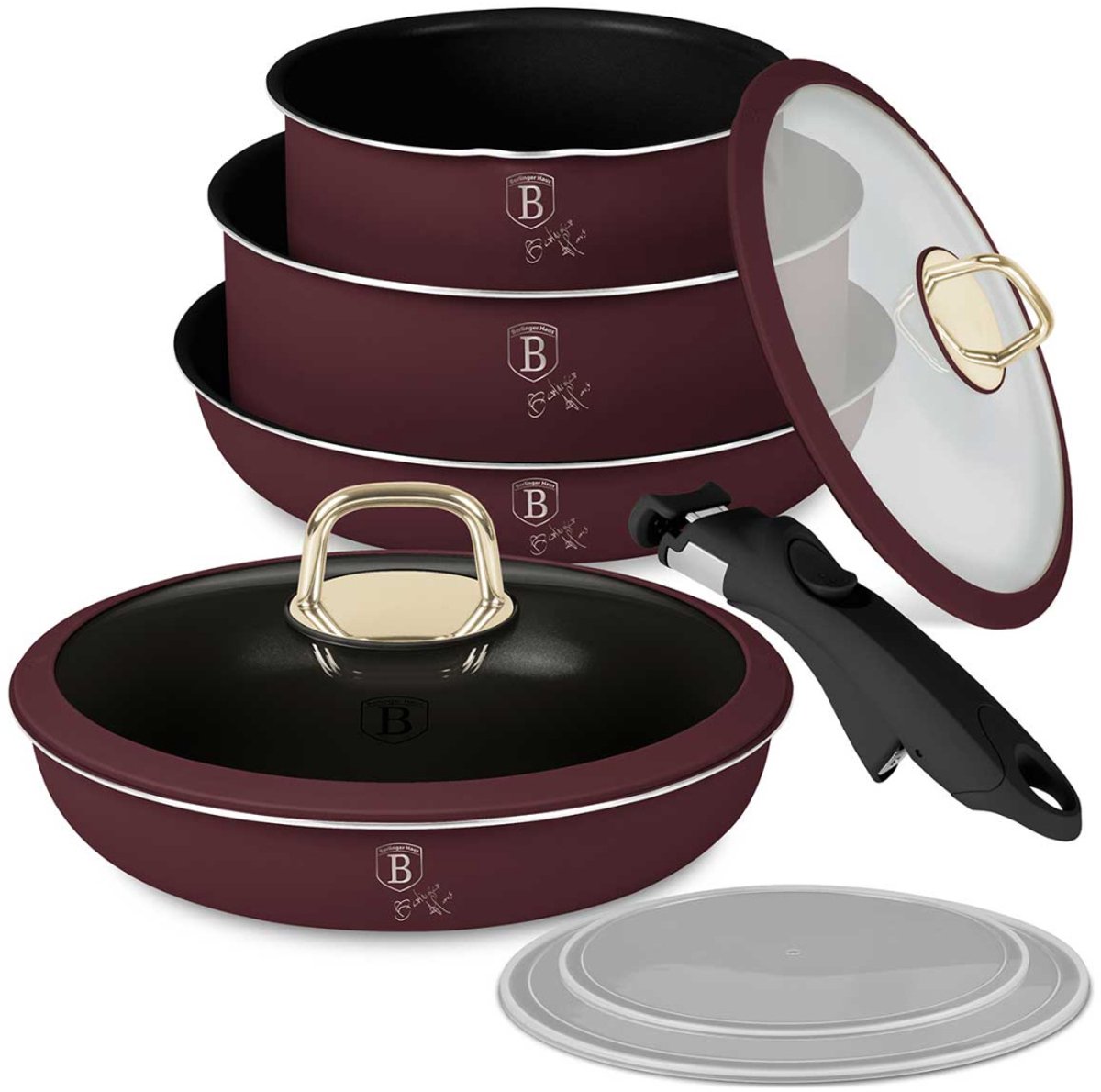 TITANIUM KOOKGEREI SET 9-DELIG BERLINGER HAUS BH-8254 LEONARDO