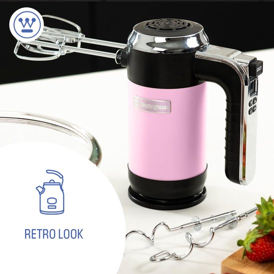Westinghouse - Retro Serie - Handmixer Roze van Westin — afbeelding 3