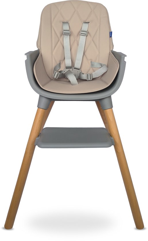Chaise Haute LUVION® Gris & Beige - Chaise enfant