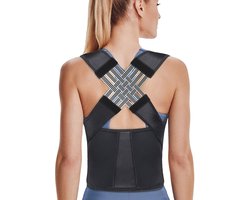 Rugbrace Posture Corrector Voor Vrouwen en Mannen | Verstelbare Bovenrug Straightener | Rug Correcter| Houding Corrector | Het Verstrekken Van Pijn Verlichting Van Nek, Schouder, En De Bovenrug | Zwart