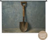 Wandkleed 120x90 cm - Wanddoek Schep - Gereedschap - Schilderij - Wandtapijt - Wandkleden