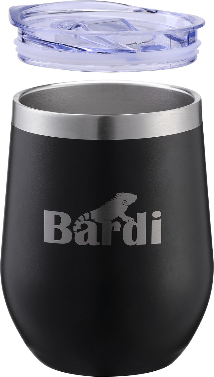 Luxe volledige set met 3 Bardi RVS dubbelwandige thermosbekers - koffiebekers - Bardi Deluxe IJsblokjesmachine 2L - IJsblokmaker Inclusief Luxe Thermosbeker en IJsschep - 9 Blokjes in 8 Minuten - ZWART van Bardi — afbeelding 3