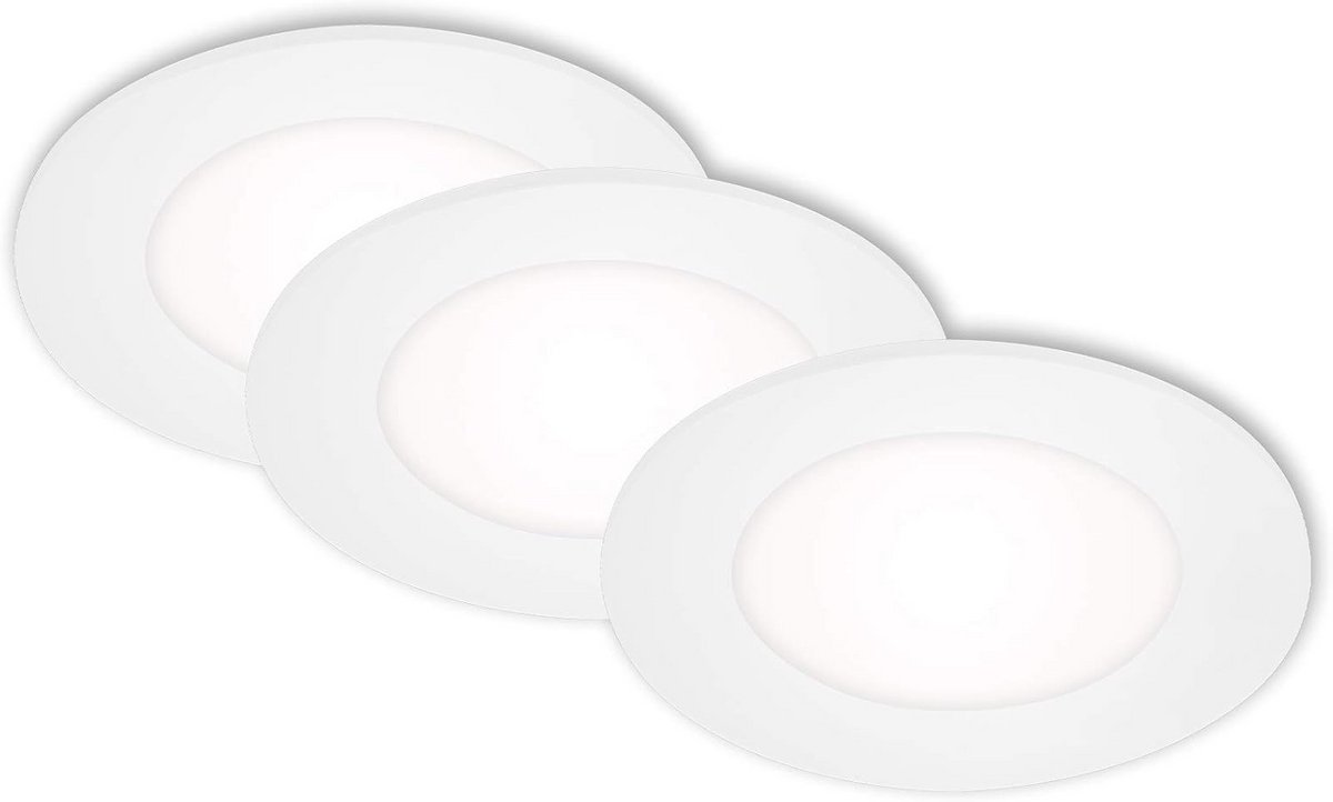 LED Inbouwlampen Set van 3 - 3 Watt, 350 Lumen, 4000 Kelvin, IP23