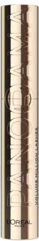 Gouden mascara huls met de tekst 'PANORAMA VOLUME MILLION LASHES'.