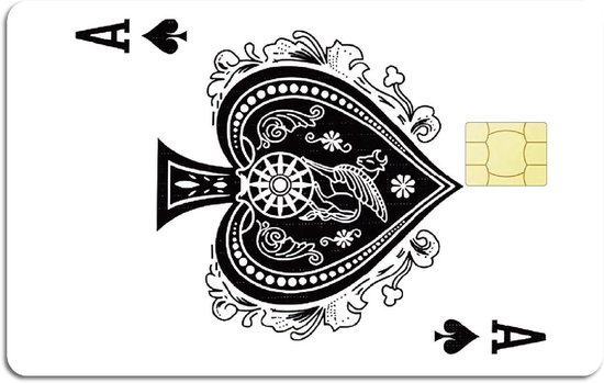 Foto: Stickers huid spelen ace card cover waterdichte bank transport key debit creditcard skin decals beschermende personalisatie card sticker geen bubble voor kaartdecoratie 179 x 
