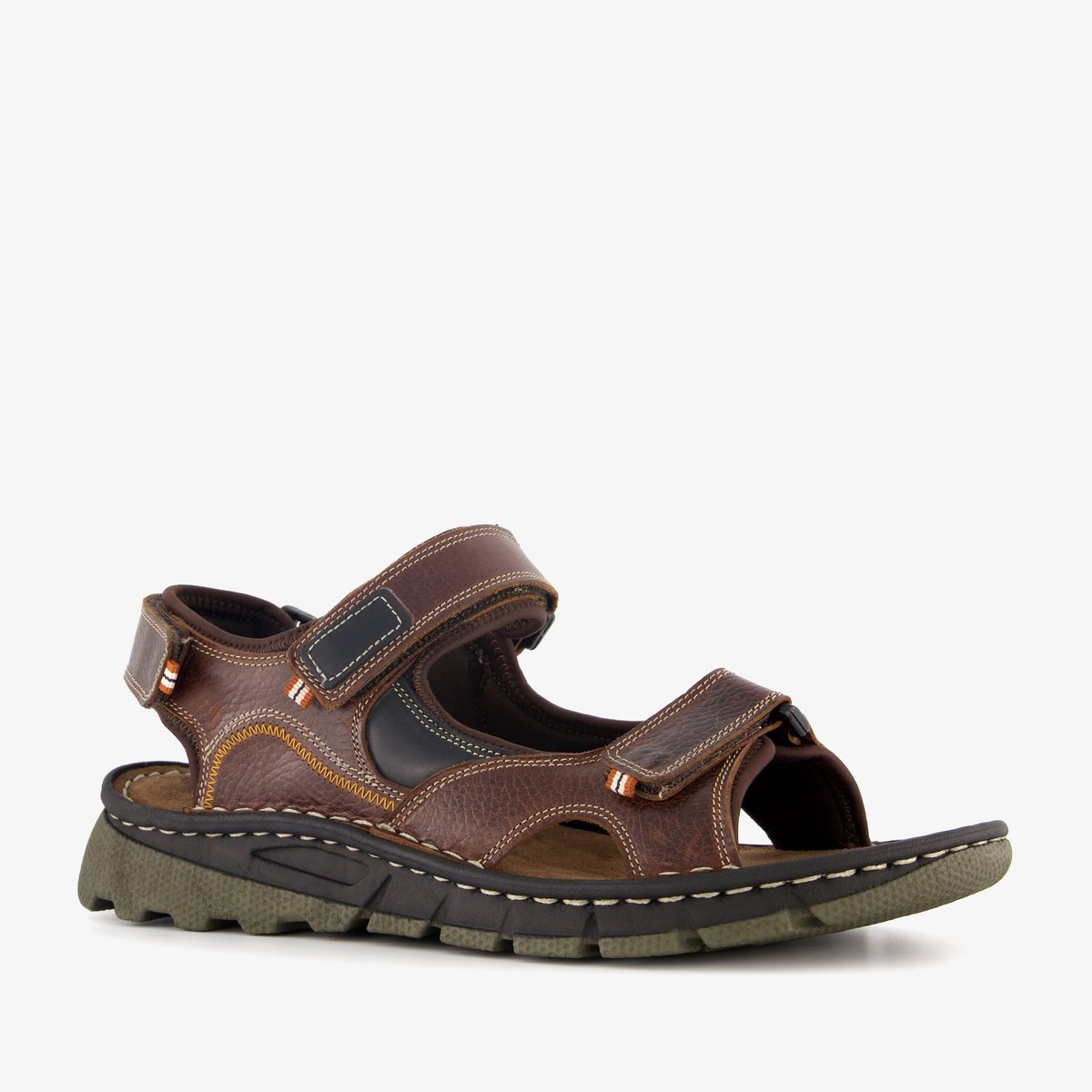 Van Beers leren heren sandalen cognac - Maat 40