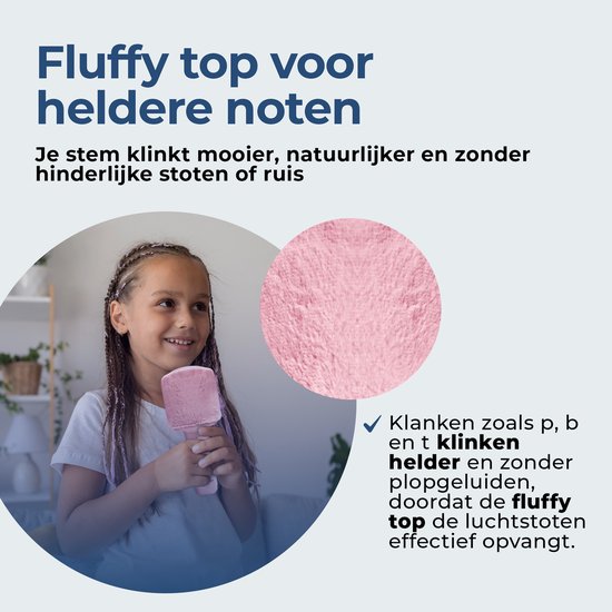 Denver Karaoke Microfoon Bluetooth – Draadloos – Speaker met Fluffy Afwerking – Karaoke Set – AUX - MicroSD – KMS30RO — afbeelding 5