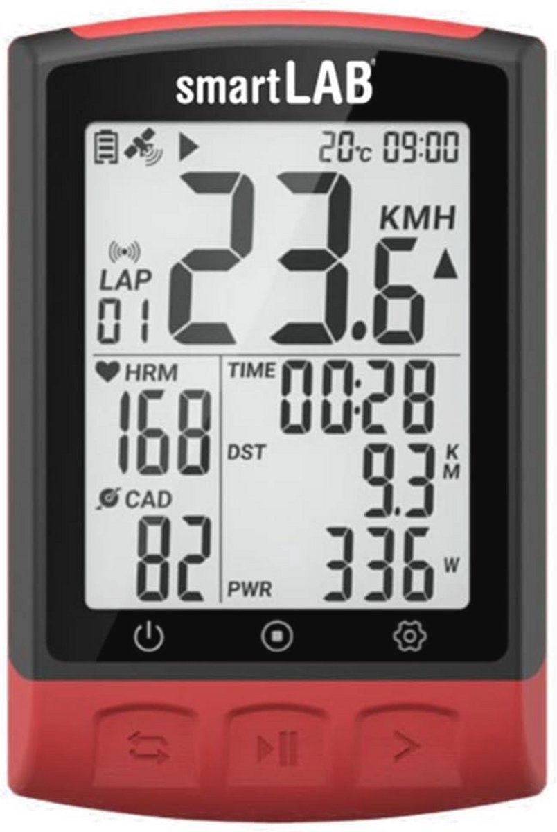 Slimme GPS-fietscomputer met ANT+ en Bluetooth | Draadloze Fietscomputer met 2,3 Inch Display