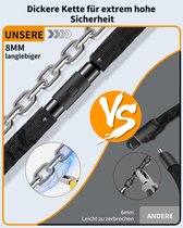 Antivol vélo haute sécurité - chaîne - 100 cm - acier trempé - 2 clés