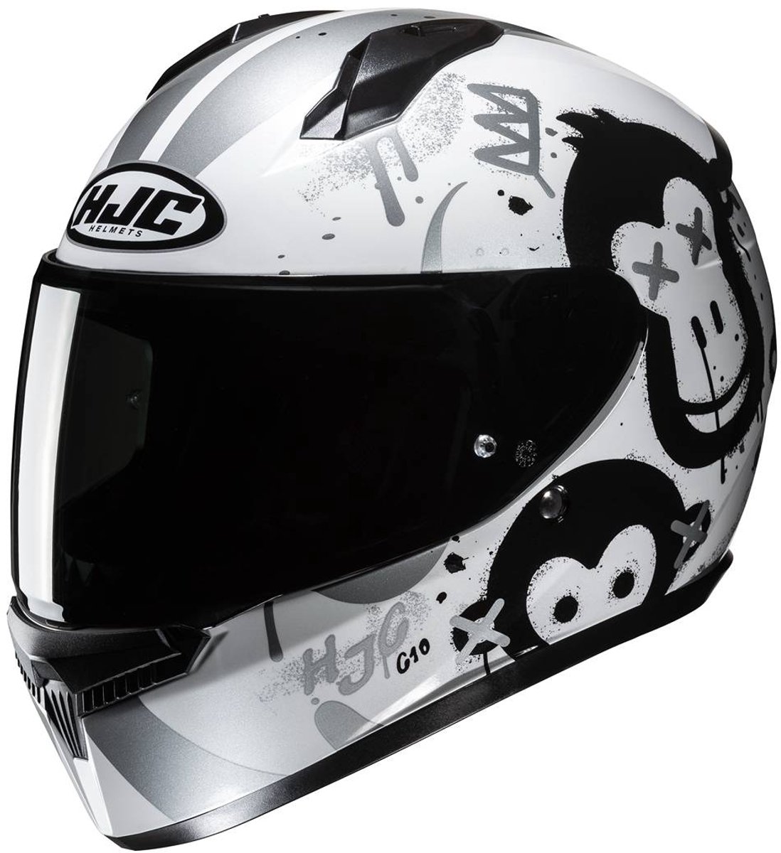 HJC C10 Geti Zwart Wit Integraalhelm Kids - Helm
