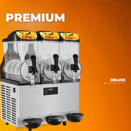 Slushy Machine - slush puppy maker- Ijsmachine- 1100W - RVS Smoothiemaker - Frozen Drink Maker 36L van Orange Donkey — afbeelding 3