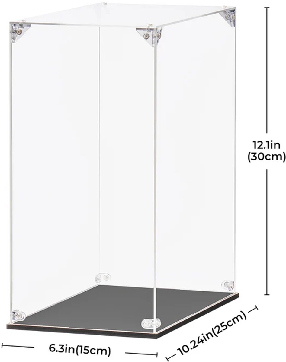 Crafts&Co Cache-poussière Maison Miniature – Vitrine Plexiglas 25x25x25 Cm Pour Collection