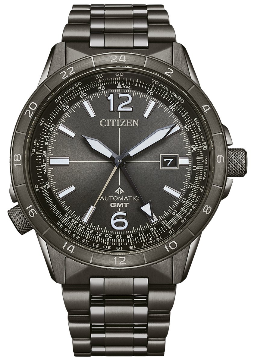 Citizen Promaster Air GMT NB6045-51H Horloge - Staal - Grijs - Ø 44 mm
