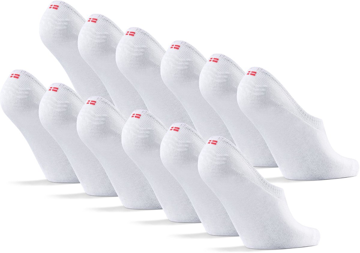 DANISH ENDURANCE Onzichtbare Katoen Sokken - Ademend en anti-slip Hiel - Unisex - Maat 39-42
