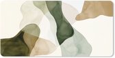 Tapis de souris XXL - Sous-main - Sous-main - Japandi - Abstrait - Vert - 120x60 cm - Tapis de souris XXL