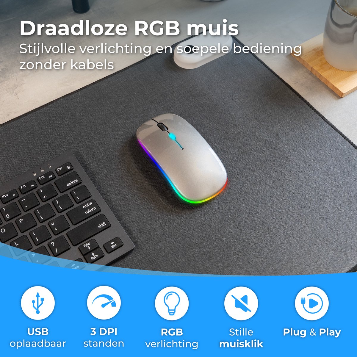 Nuvance LED Bluetooth Muis thumbnail 6