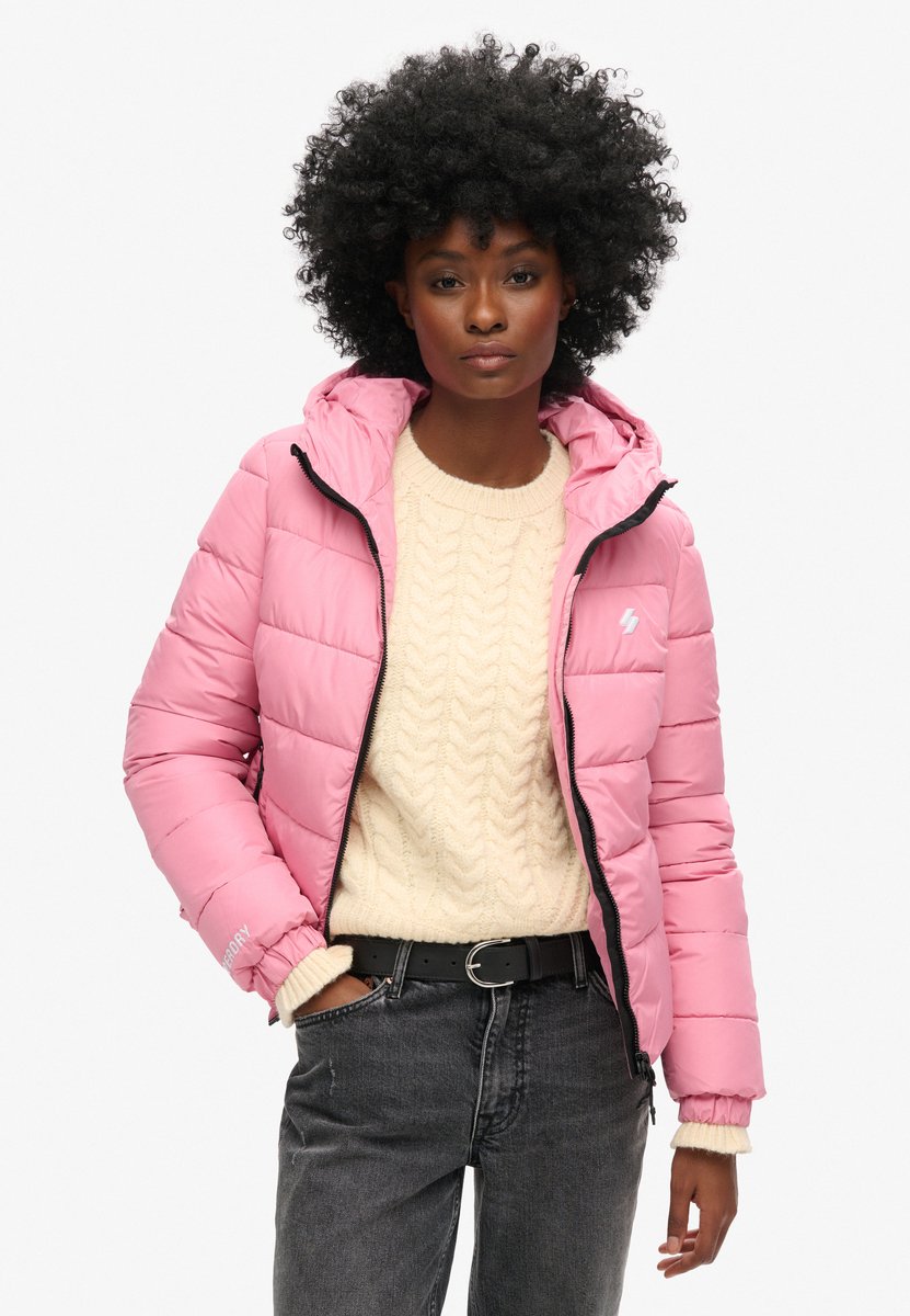 Superdry Spirit Sports Puffer Dames Jas 3kj – Montauk Blush