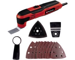 Einhell Elektrische Multitool TC-MG 250 CE - 250 W - Constante elektronica - Stofafzuiging - Incl. 9x schuurpapier, Schraper en Zaagblad