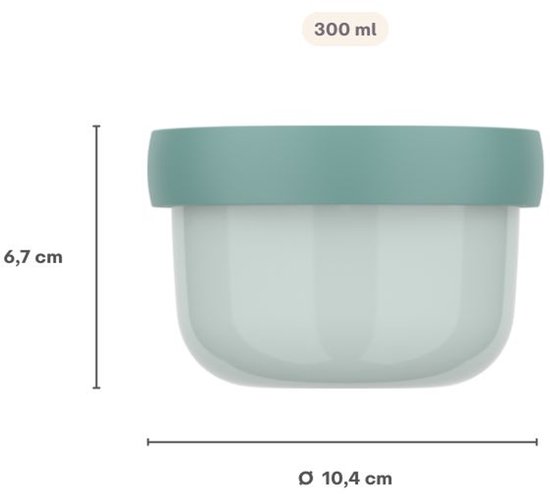 Boîte à fruits Mepal Campus – 300 ml – Fourchette à fruits incluse – Fermez hermétiquement – ​​Boîte à collation – Dino