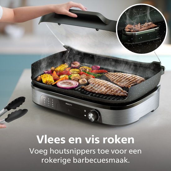 Nieuw van Philips: tafelgrill met infuser voor échte barbecuesmaak