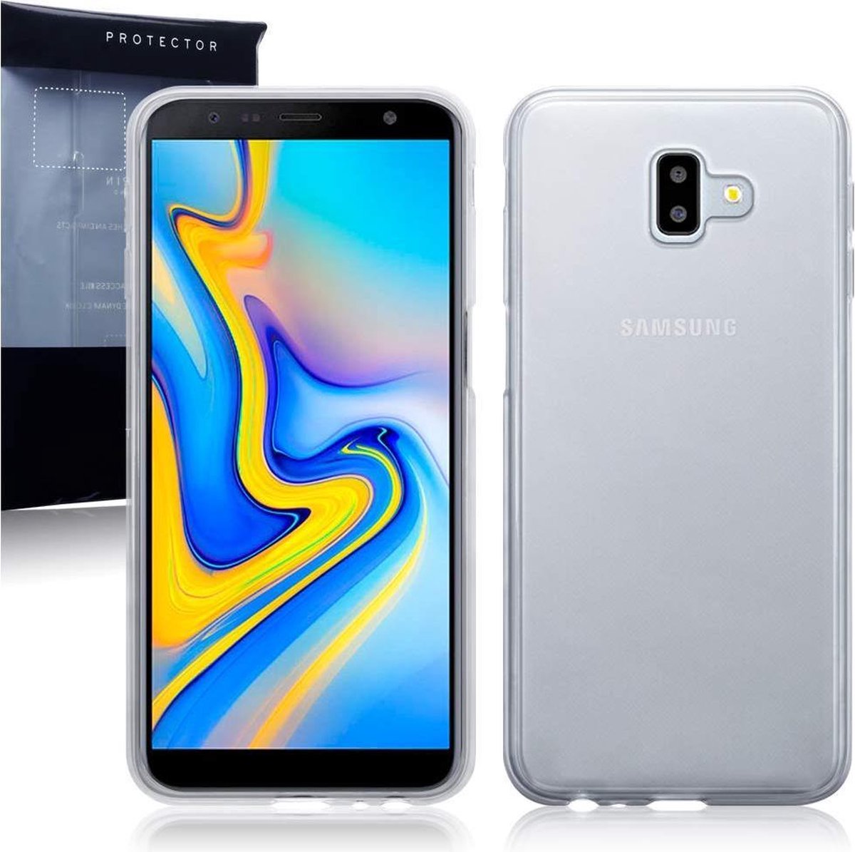Coque pour Samsung Galaxy J6 Plus, coque en gel, transparente | bol.com