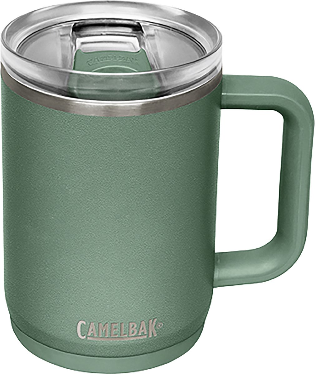 CamelBak Thrive Mug Vacuum Insulated - Isolatie drinkbeker - 500 ml - RVS - Lekvrije Drinkfles - Waterfles - Reisbeker - Thermosfles - Groen (Moss) – foto 4