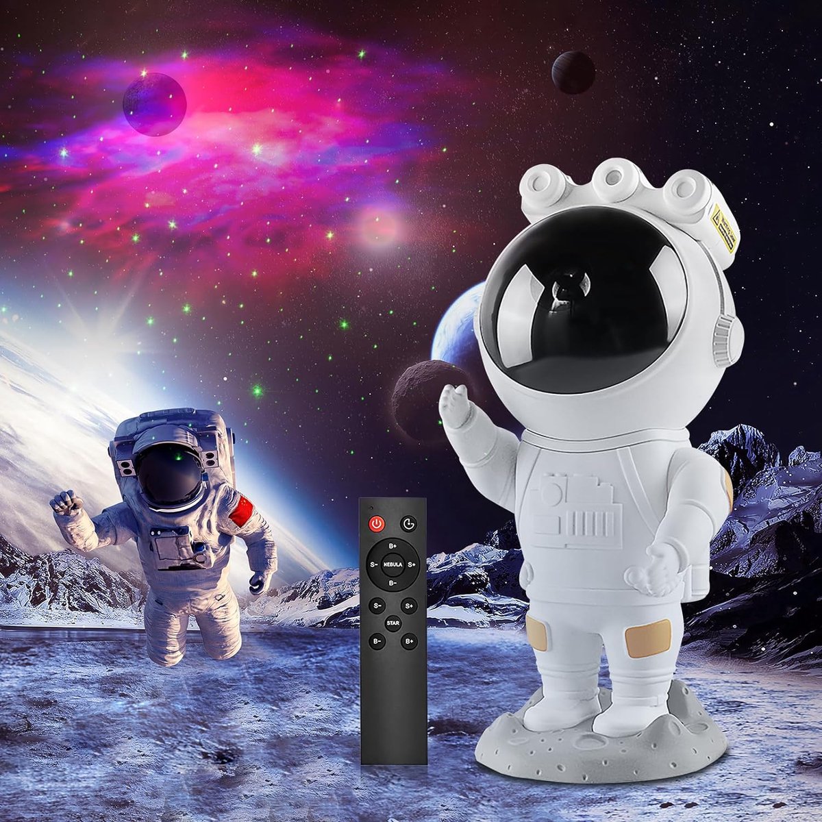 Astronautenprojector Galaxy - Sterrenhemel Nachtlampje met Afstandsbediening