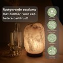 Rustgevende zoutlamp met dimmer voor betere nachtrust. Natuurlijke luchtreiniger.