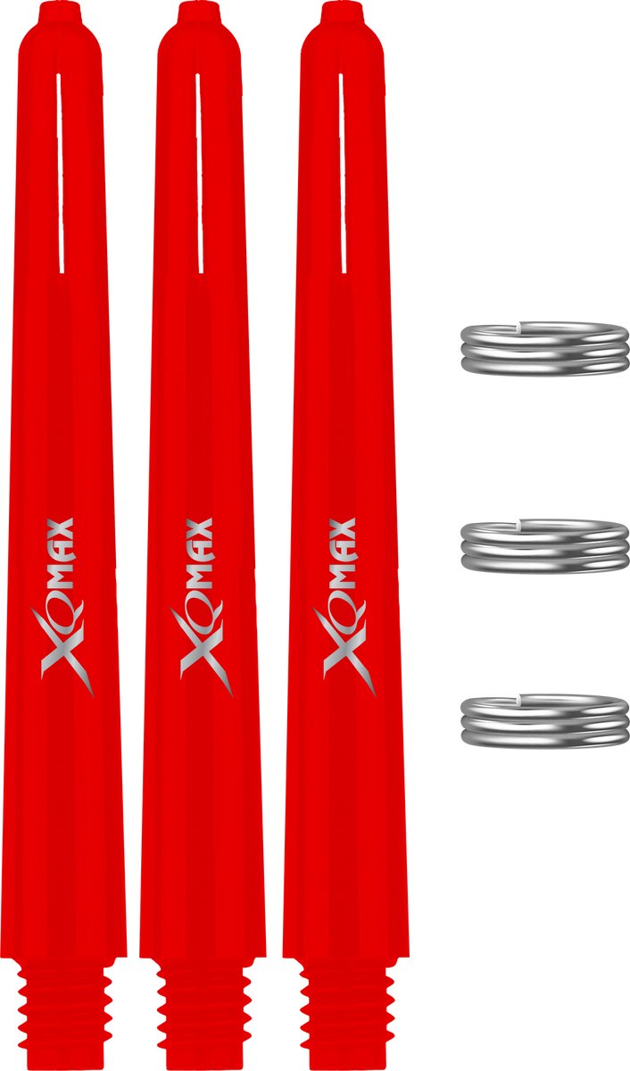 XQMax Dart Shafts - 5 Sets (15 stuks) - Inbetween - Rood - Plus Veerringetjes - Darts Shafts van Merkloos — afbeelding 2