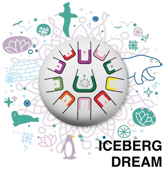 TAMBÚ Iceberg Dream (mat wit) - Tamboerijn/drums/klankschaal van uitmuntende kwaliteit