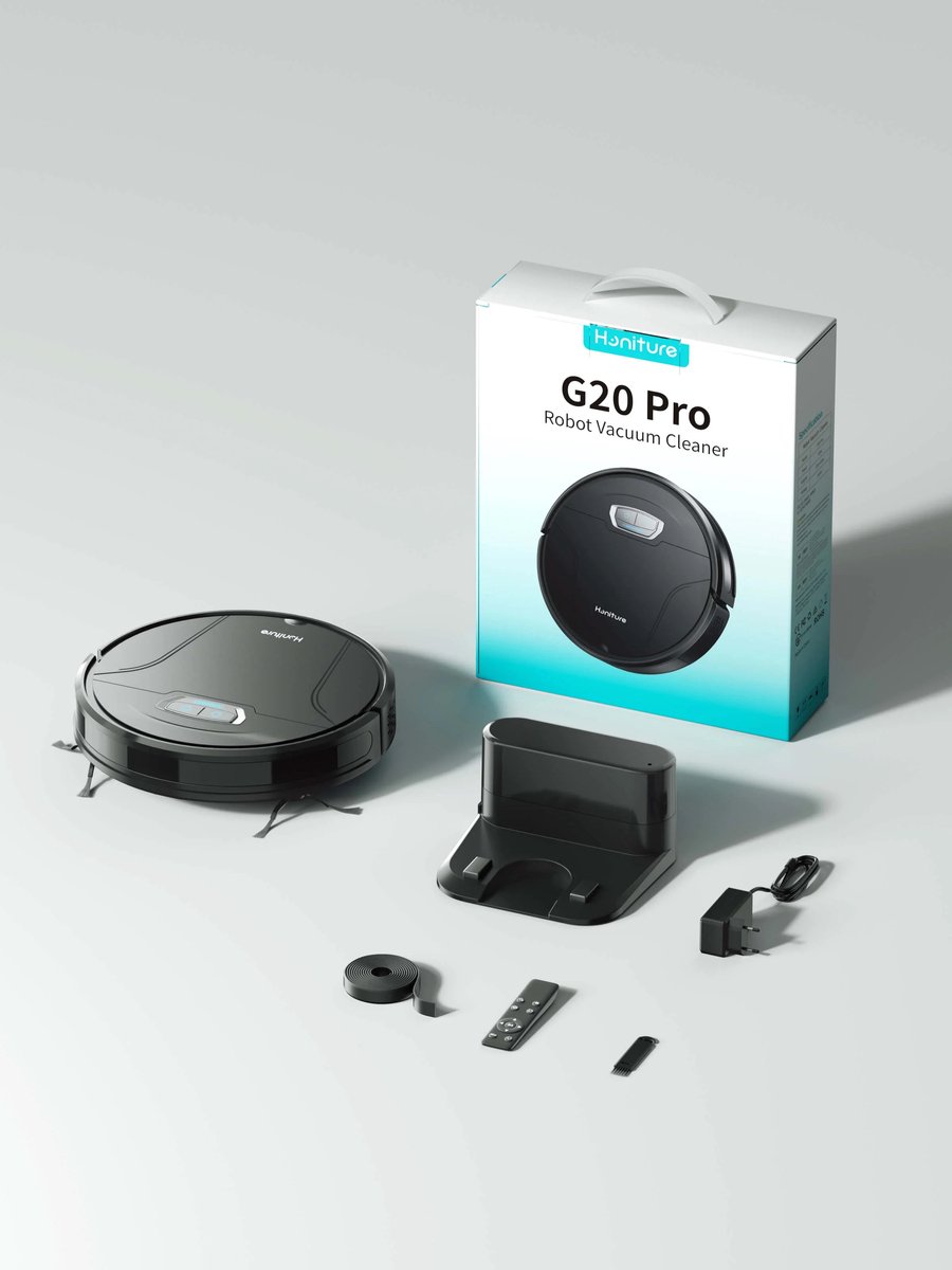 Afbeelding 2 van Honiture G20 Pro - Robotstofzuiger met Dweilfunctie - Spraak- en Appbesturing - 4500Pa - Laadstation