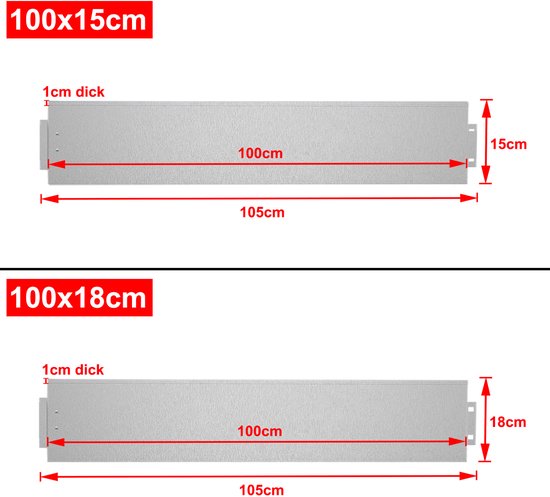 Gazonrand Metal 25 m - Hoge Kwaliteit Galvaniseerd, 15 cm Hoog, 25 Stuks — afbeelding 5