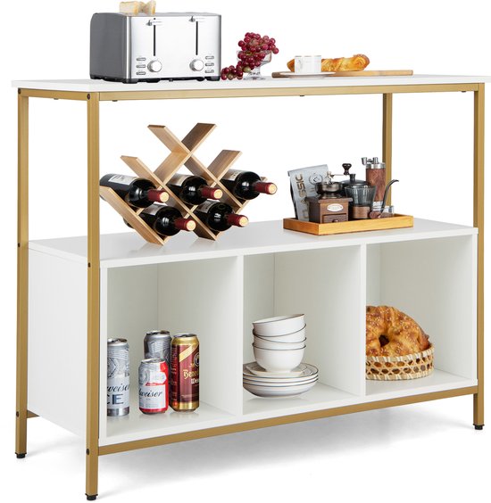 Keukenkast industrieel - keukenrek organizer - 139.5 cm hoog - Meubel Plein