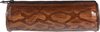 5400-94 Kalpa Alpsee etui voor kleine pennen met rits slangenprint bruin