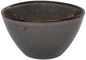 Selma keramische kom set - grijze/bruine serveerschalen - decoratieve schotel set - duurzaam en stijlvol - Ø15cm x 9 cm, set van 4
