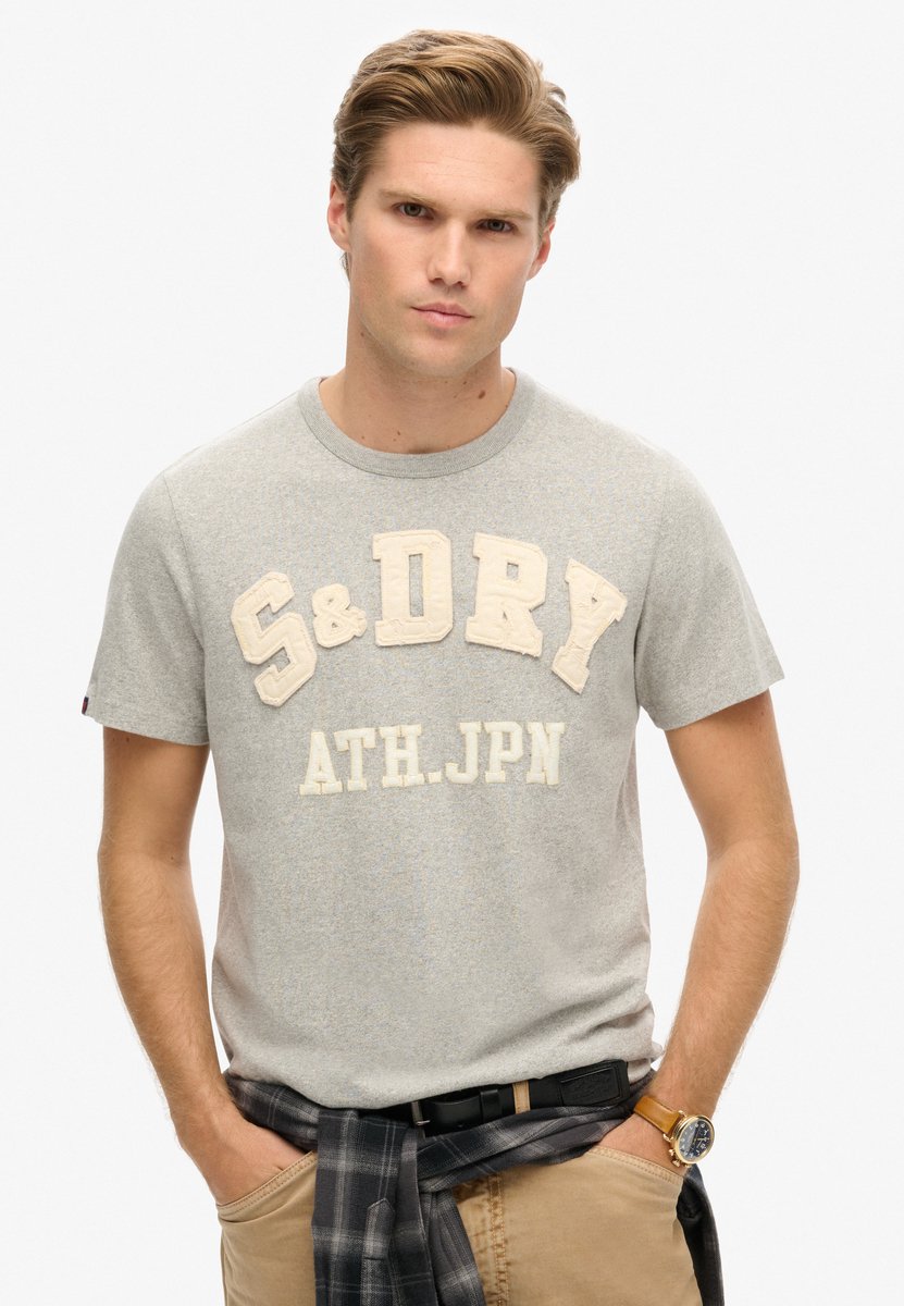 Superdry Vintage Athletic T-shirt met korte mouwen Heren T-shirts Grijs
