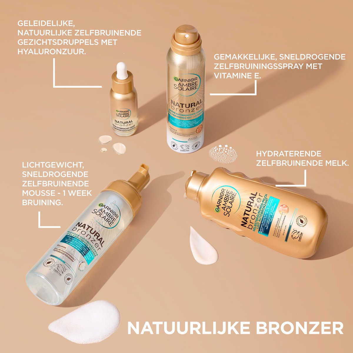 Garnier Ambre Solaire Natural Bronzer Zelfbruinende Gezichtsdruppels - Self-tan drops met opbouwbare bruining - 30 ML – foto 8